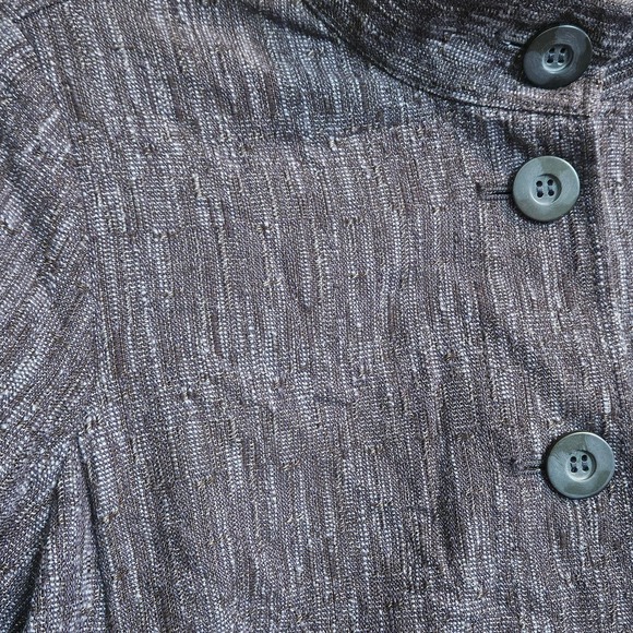 Women's J Jill Blue Black Mid Weight Button Up Jacket Size XS - Picture 4 of 11